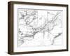 Canada, Detailed Map of Eastern Canada, New Brunswick, and Nova Scotia-Lantern Press-Framed Art Print