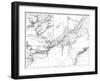 Canada, Detailed Map of Eastern Canada, New Brunswick, and Nova Scotia-Lantern Press-Framed Art Print