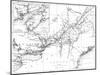 Canada, Detailed Map of Eastern Canada, New Brunswick, and Nova Scotia-Lantern Press-Mounted Art Print