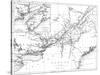 Canada, Detailed Map of Eastern Canada, New Brunswick, and Nova Scotia-Lantern Press-Stretched Canvas