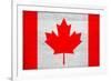 Canada Flag Design with Wood Patterning - Flags of the World Series-Philippe Hugonnard-Framed Art Print