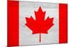 Canada Flag Design with Wood Patterning - Flags of the World Series-Philippe Hugonnard-Mounted Art Print