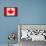 Canada Flag Design with Wood Patterning - Flags of the World Series-Philippe Hugonnard-Framed Stretched Canvas displayed on a wall