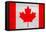 Canada Flag Design with Wood Patterning - Flags of the World Series-Philippe Hugonnard-Framed Stretched Canvas