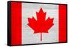 Canada Flag Design with Wood Patterning - Flags of the World Series-Philippe Hugonnard-Framed Stretched Canvas