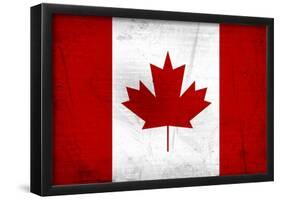 Canada Flag Distressed Art Print Poster-null-Framed Poster