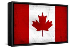 Canada Flag Distressed Art Print Poster-null-Framed Stretched Canvas