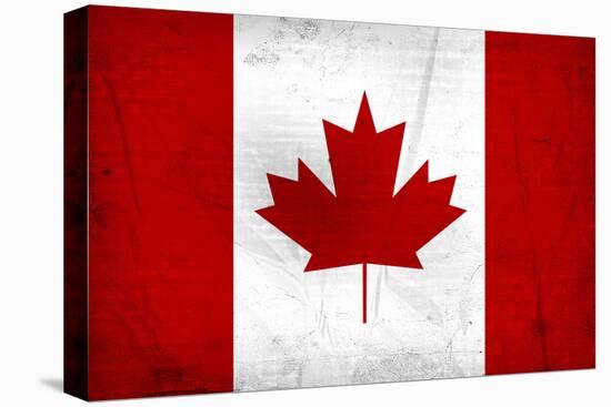 Canada Flag Distressed Art Print Poster-null-Stretched Canvas