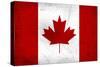 Canada Flag Distressed Art Print Poster-null-Stretched Canvas