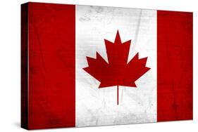 Canada Flag Distressed Art Print Poster-null-Stretched Canvas