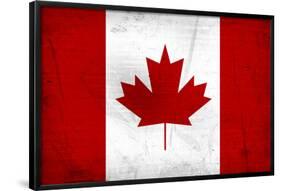 Canada Flag Distressed Art Print Poster-null-Framed Poster