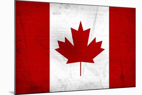 Canada Flag Distressed Art Print Poster-null-Mounted Poster