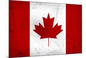 Canada Flag Distressed Art Print Poster-null-Mounted Poster