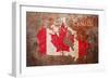 Canada Flag map-Michael Tompsett-Framed Art Print