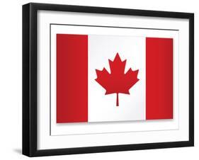 Canada Flag-ekler-Framed Art Print