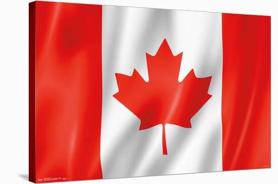 Canada - Flag-Trends International-Stretched Canvas