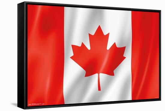 Canada - Flag-Trends International-Framed Stretched Canvas