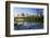 Canada Geese Resting at a Lake with Skyline, Calgary, Alberta, Canada-Peter Adams-Framed Photographic Print