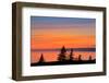 Canada, Gulf of St. Lawrence, West Cape. Silhouetted Trees .-Mike Grandmaison-Framed Photographic Print