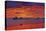 Canada, Hudson Bay. Ice floes on water at sunset.-Mike Grandmaison-Stretched Canvas