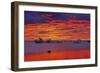 Canada, Hudson Bay. Ice floes on water at sunset.-Mike Grandmaison-Framed Photographic Print