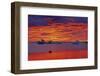 Canada, Hudson Bay. Ice floes on water at sunset.-Mike Grandmaison-Framed Photographic Print