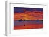 Canada, Hudson Bay. Ice floes on water at sunset.-Mike Grandmaison-Framed Photographic Print