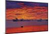 Canada, Hudson Bay. Ice floes on water at sunset.-Mike Grandmaison-Mounted Photographic Print