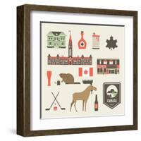 Canada Icons-vector pro-Framed Art Print