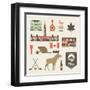 Canada Icons-vector pro-Framed Art Print