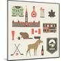 Canada Icons-vector pro-Mounted Art Print