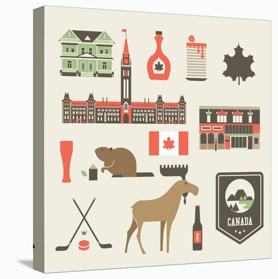 Canada Icons-vector pro-Stretched Canvas