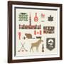 Canada Icons-vector pro-Framed Art Print