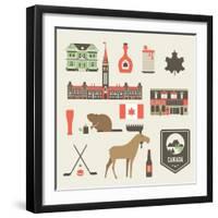 Canada Icons-vector pro-Framed Art Print