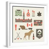 Canada Icons-vector pro-Framed Art Print