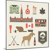 Canada Icons-vector pro-Mounted Art Print