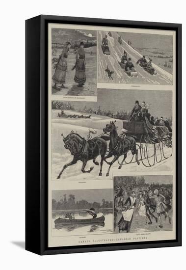 Canada Illustrated, Canadian Pastimes-null-Framed Stretched Canvas