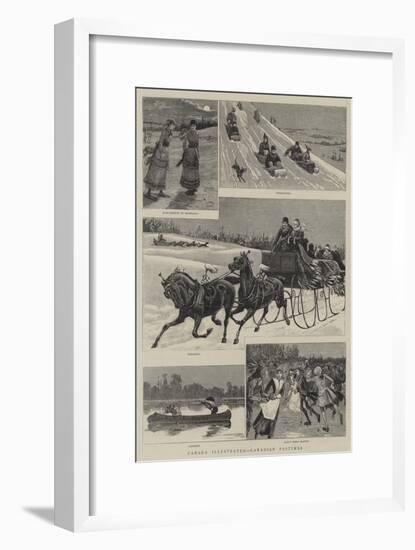 Canada Illustrated, Canadian Pastimes-null-Framed Giclee Print