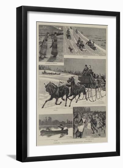 Canada Illustrated, Canadian Pastimes-null-Framed Giclee Print