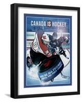Canada is Hockey-Old Red Truck-Framed Giclee Print
