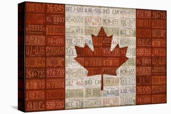 Canada License Plate Flag-Design Turnpike-Stretched Canvas