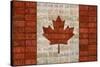 Canada License Plate Flag-Design Turnpike-Stretched Canvas