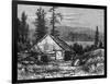 Canada Logging Camp-null-Framed Art Print