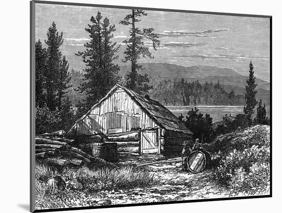 Canada Logging Camp-null-Mounted Art Print
