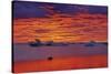 Canada, Manitoba, Churchill. Ice floes on Hudson Bay at sunset.-Jaynes Gallery-Stretched Canvas