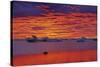 Canada, Manitoba, Churchill. Ice floes on Hudson Bay at sunset.-Jaynes Gallery-Stretched Canvas