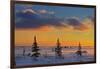 Canada, Manitoba, Churchill. Winter sunrise on Hudson Bay landscape.-Jaynes Gallery-Framed Photographic Print