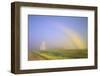 Canada, Manitoba, Culross. Fogbow and grain elevator.-Jaynes Gallery-Framed Photographic Print