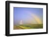 Canada, Manitoba, Culross. Fogbow and grain elevator.-Jaynes Gallery-Framed Photographic Print