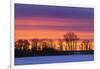 Canada, Manitoba, Dauphin. Silhouette of farmstead at dusk.-Jaynes Gallery-Framed Photographic Print